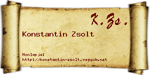 Konstantin Zsolt névjegykártya
